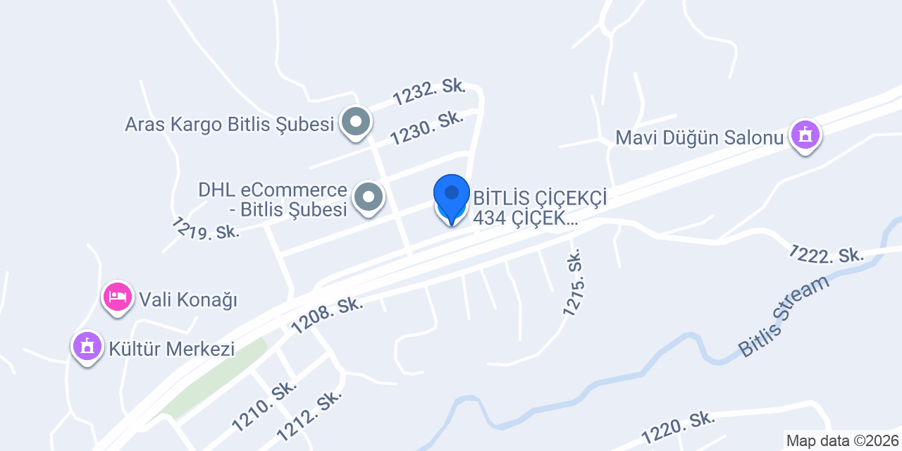 BİTLİS ÇİÇEKÇİ 434 ÇİÇEK ORGANİZASYON ÇİKOLATA konumu