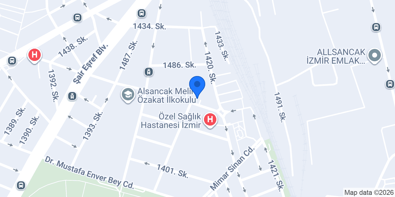 Dünyagöz İzmir Hastanesi konumu