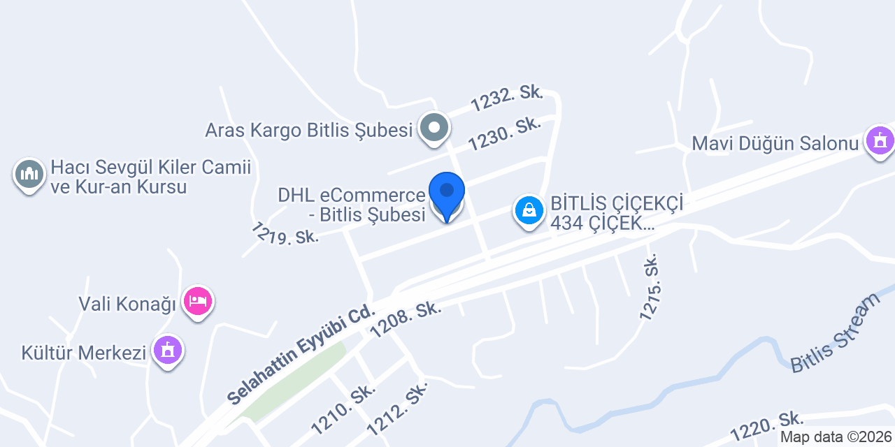 DHL eCommerce - Bitlis Şubesi konumu