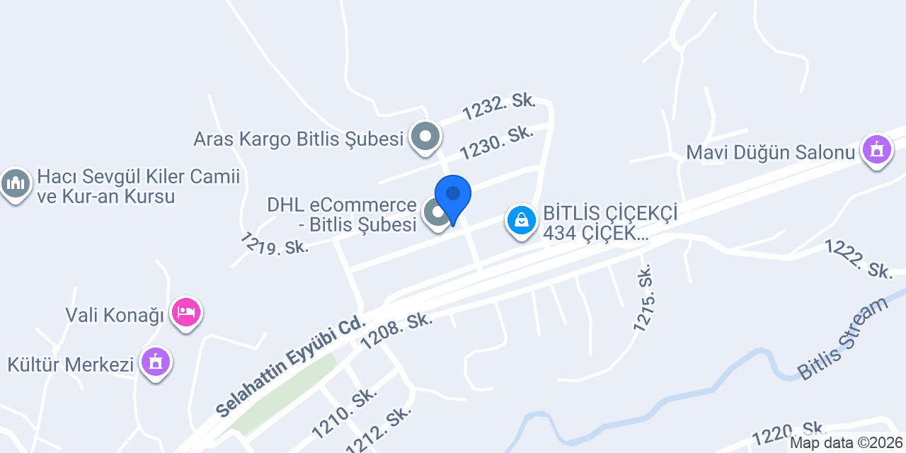 Yurtiçi Kargo Bitlis konumu