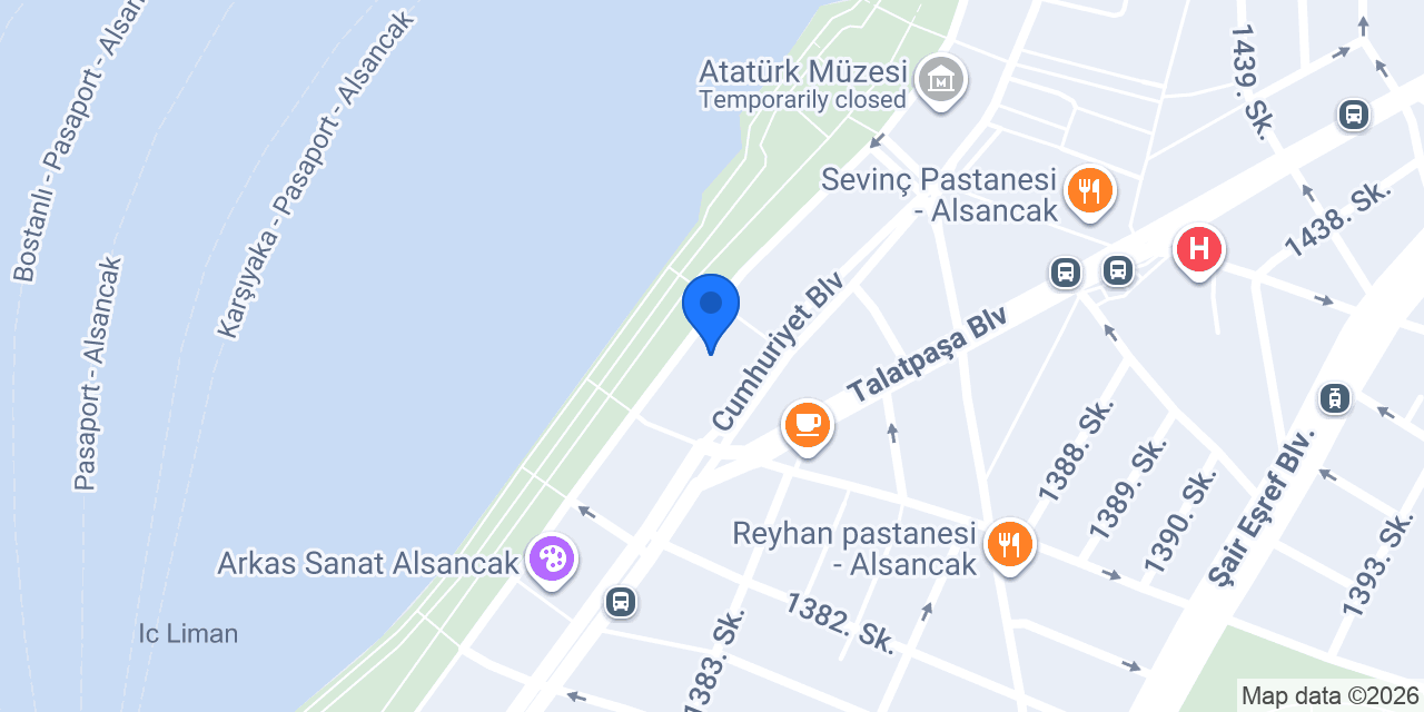 Birinci Kordon Balık Restoran konumu