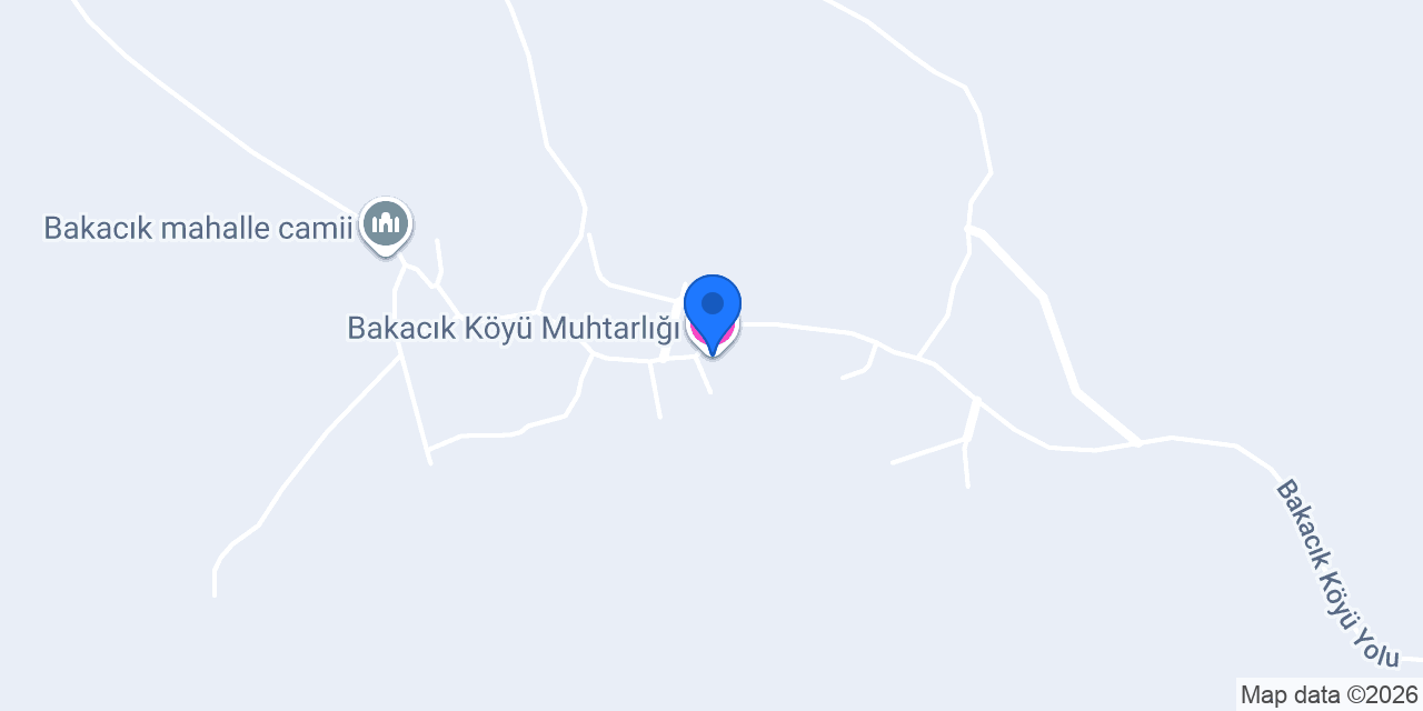 Bakacık Köyü Muhtarlığı konumu