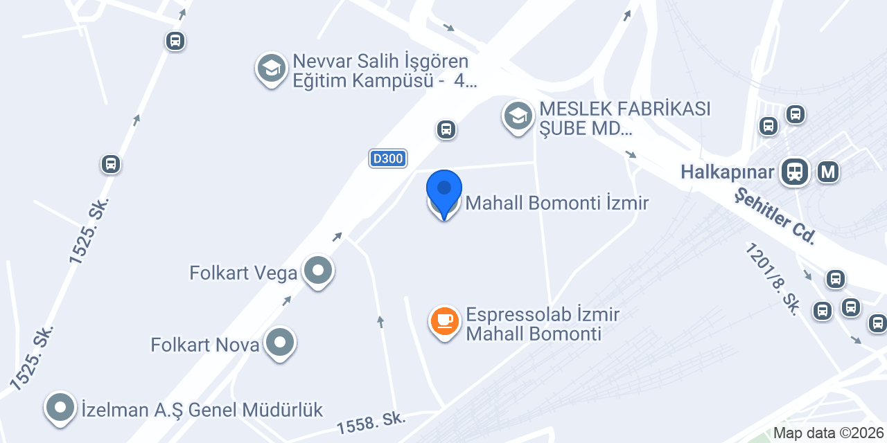 Mahall Bomonti İzmir konumu