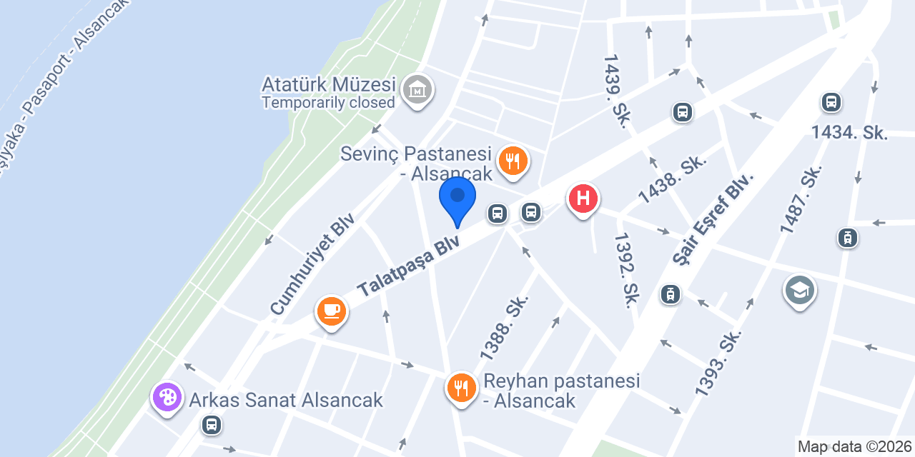 Baş Optik Alsancak konumu