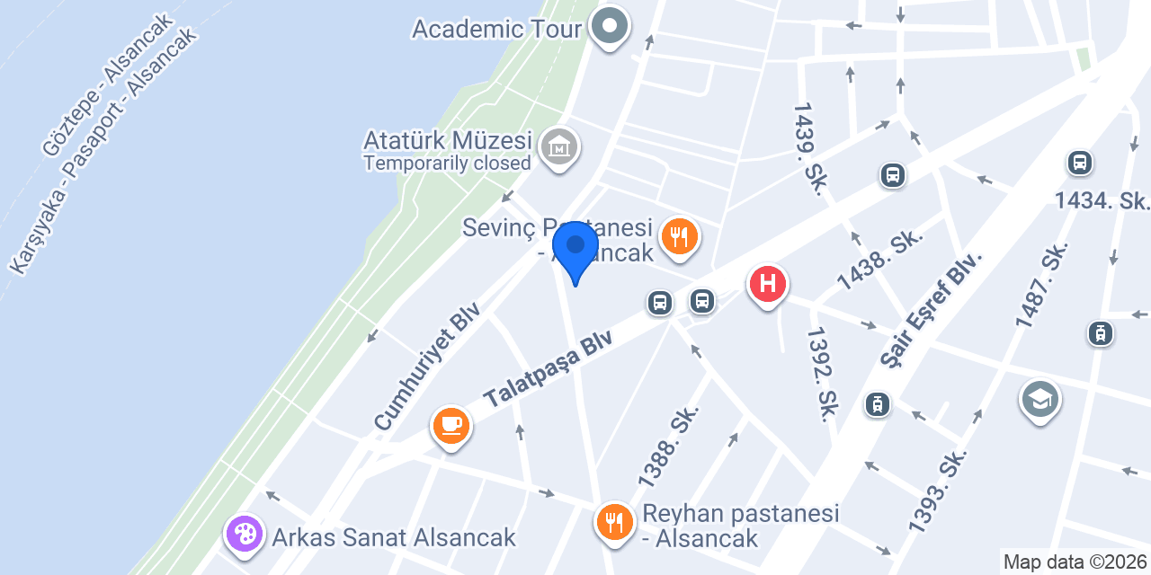 Yataş Bedding | Alsancak Gündoğdu konumu
