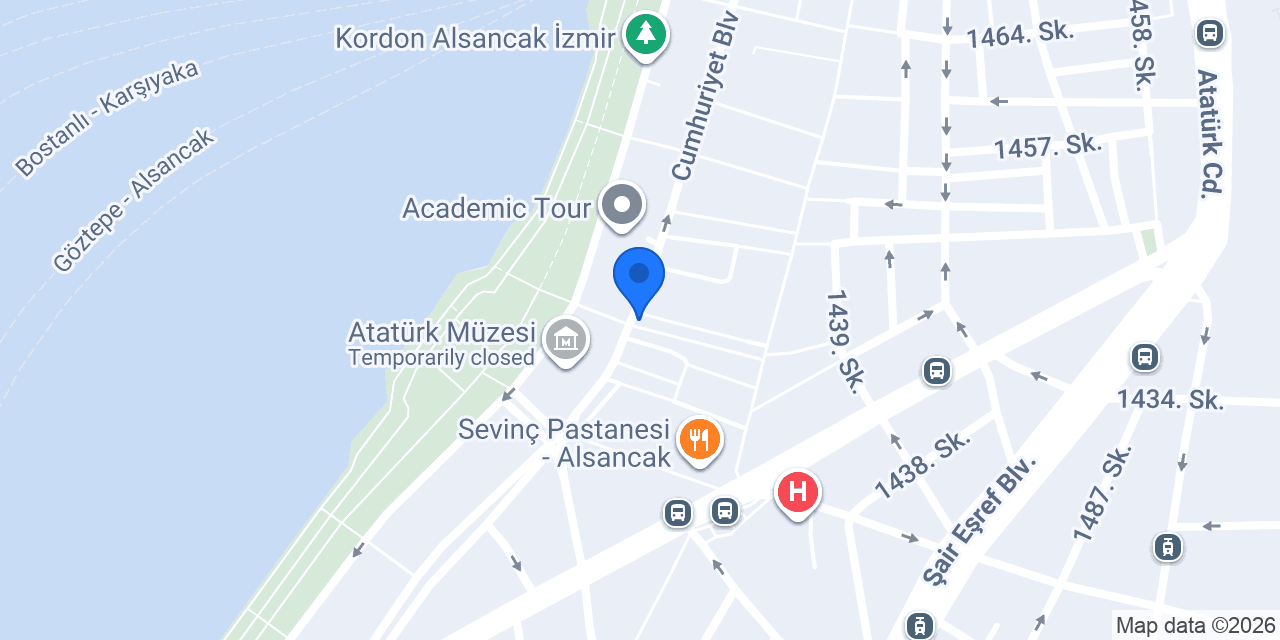 Mavi Bar Alsancak konumu