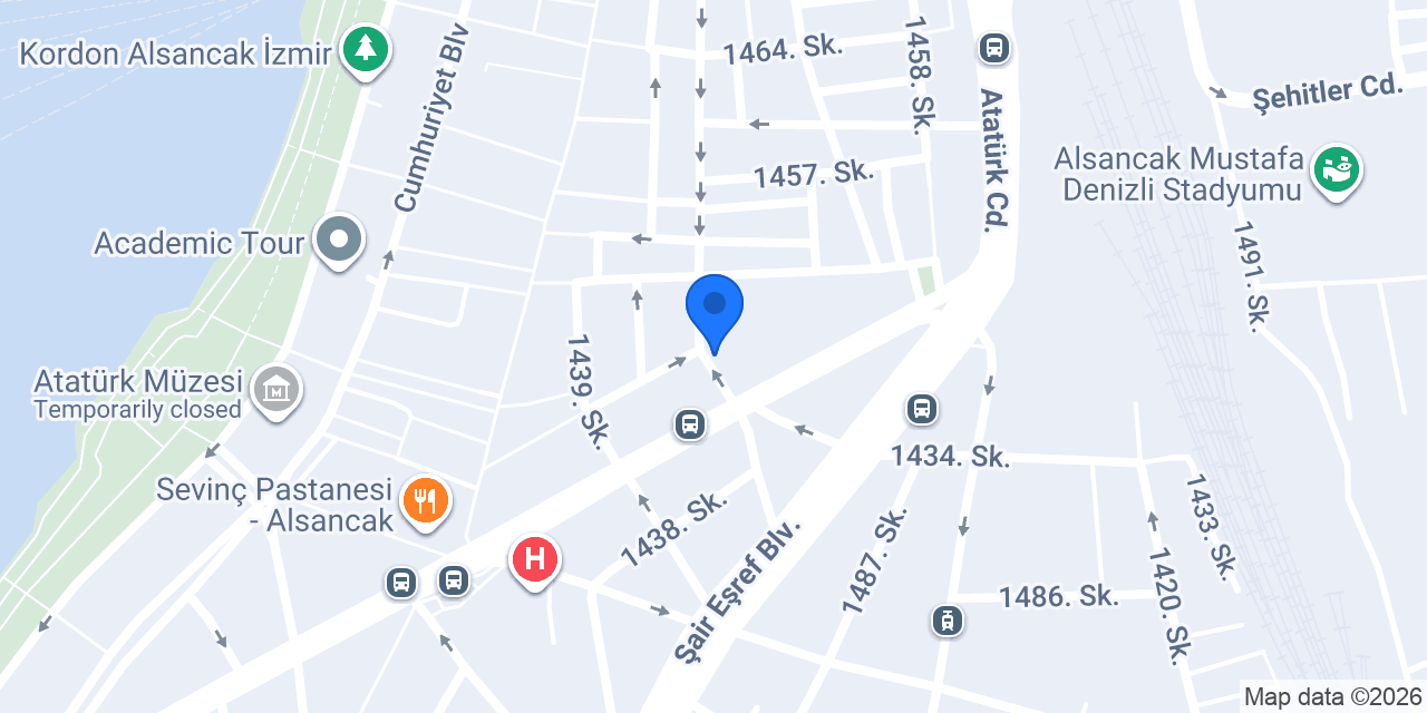 Alsancak İskenderoğlu Sürücü Kursu konumu