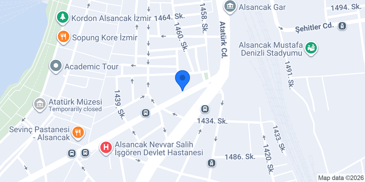 Alsancak Bordo Çiçek konumu
