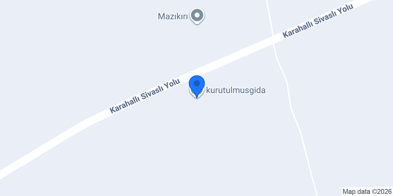 kurutulmusgida konumu