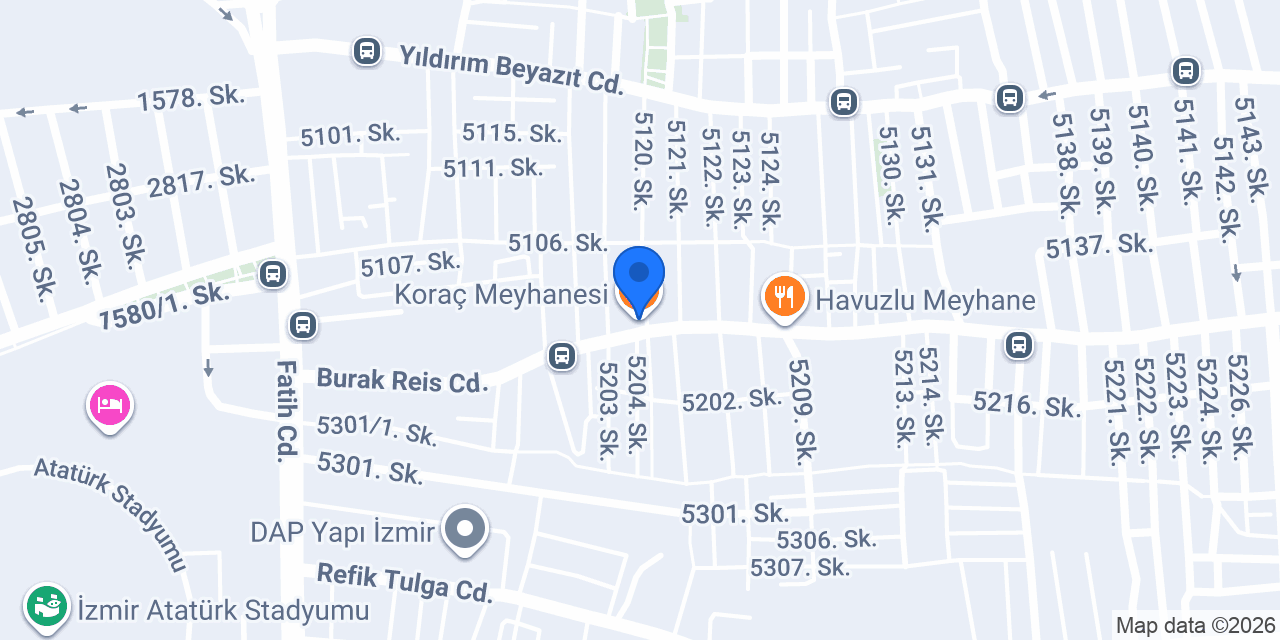 Koraç Meyhanesi konumu
