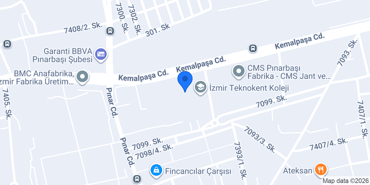 Aras Kargo Ege Kurumsal Şubesi konumu