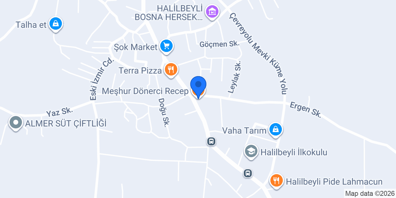 Meşhur Dönerci Recep konumu