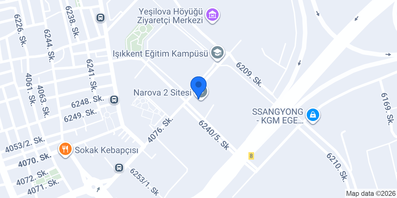 Narova Satış Ofisi konumu