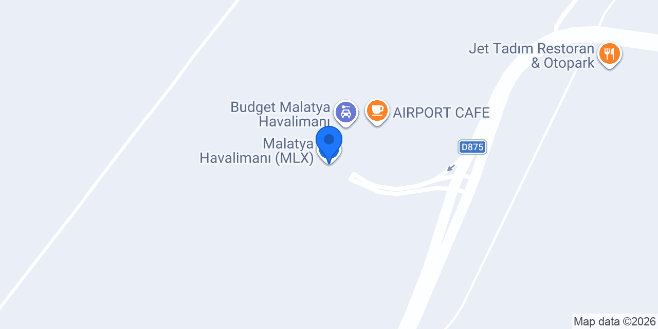 Malatya Havalimanı (MLX) konumu