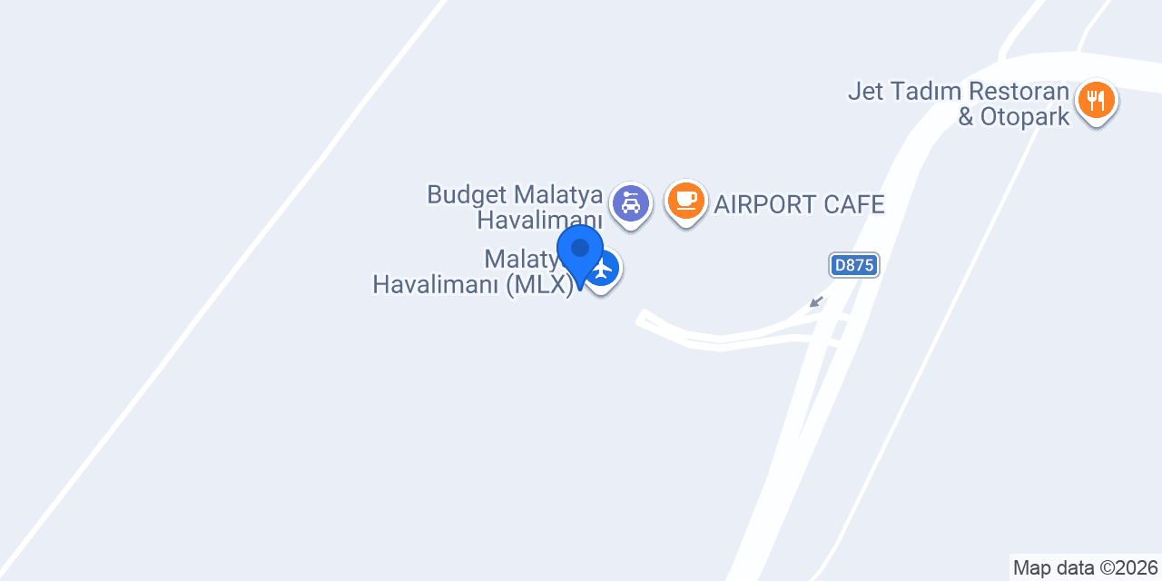 Avis Malatya Havalimanı konumu