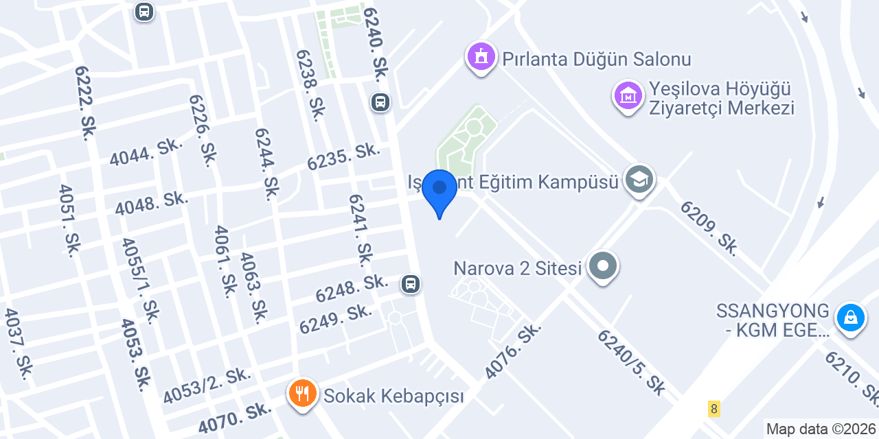 Bilnet Okulları Bornova Kampüsü konumu