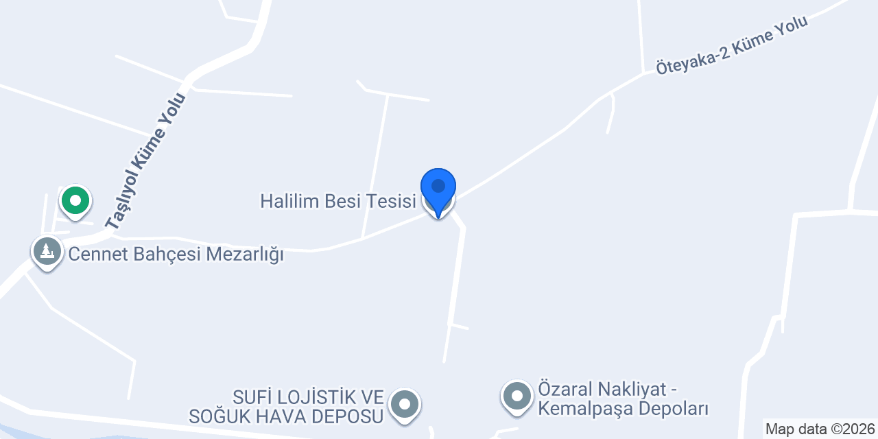 Halilim Besi Tesisi konumu