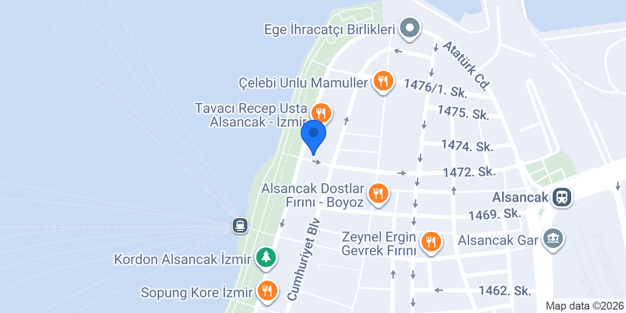Kandemir Kafe Alsancak konumu