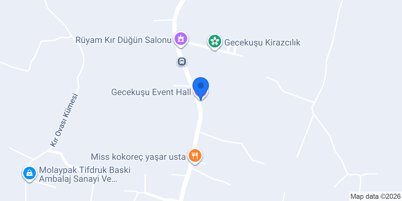 Gecekuşu Event Hall konumu