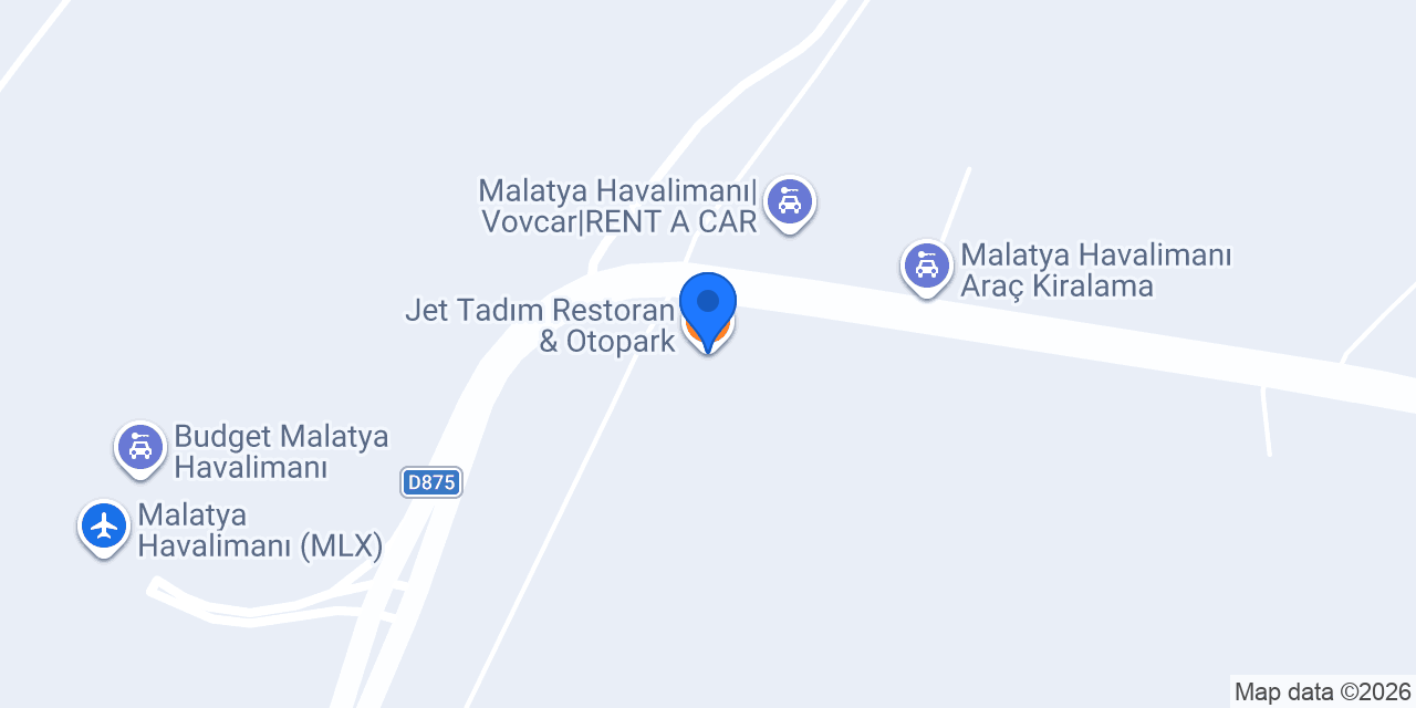 Jet Tadım Restoran & Otopark konumu