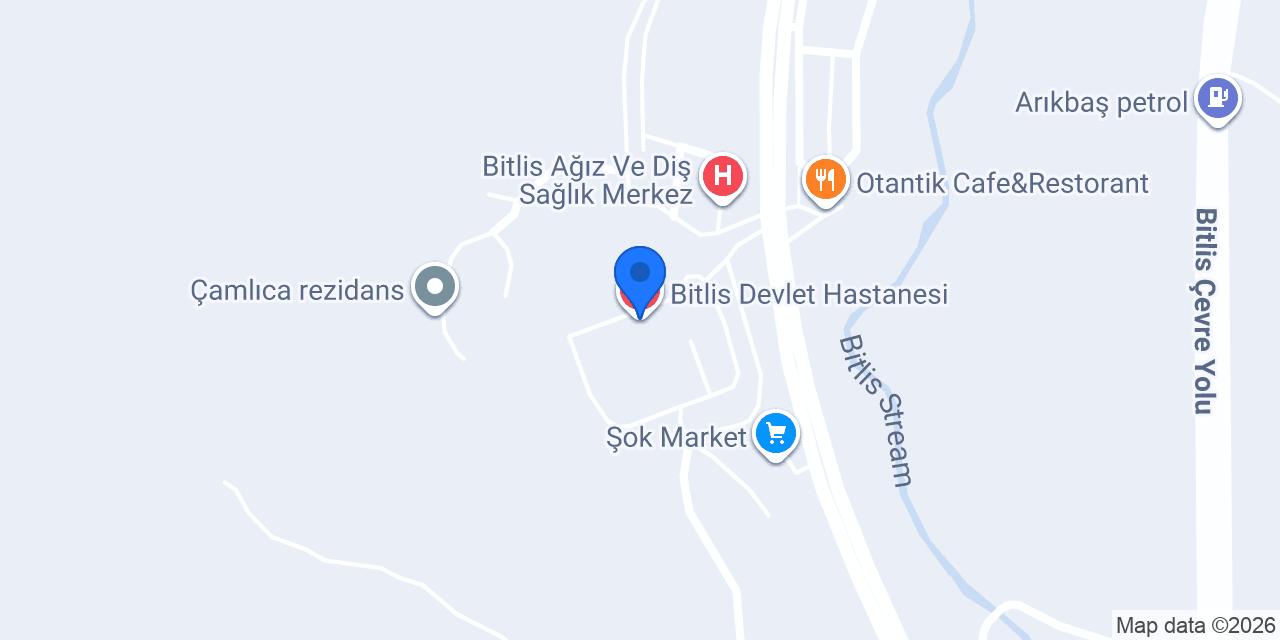 Bitlis Devlet Hastanesi konumu