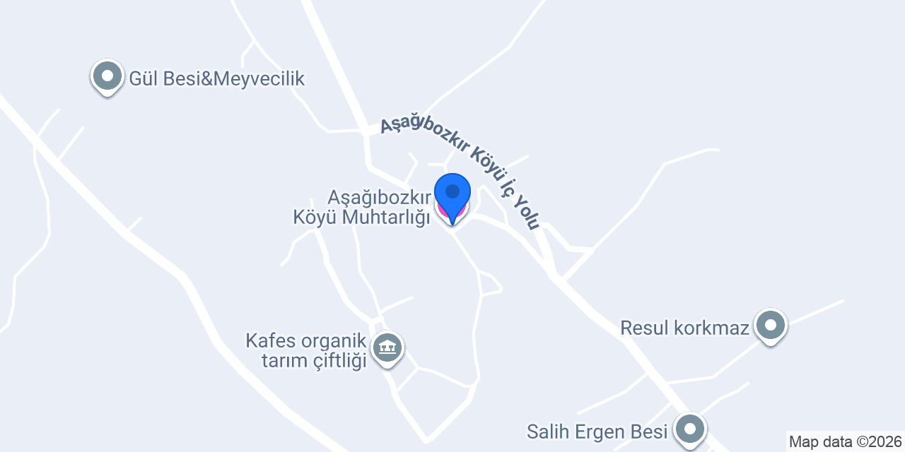Aşağıbozkır Köyü Muhtarlığı konumu