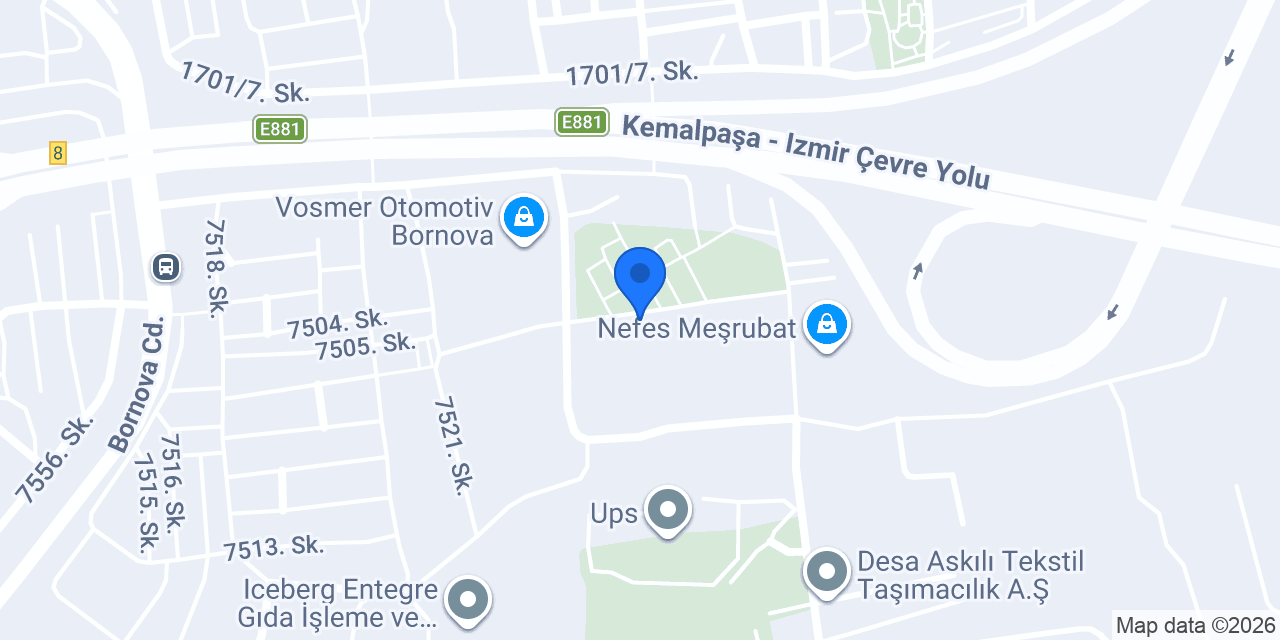 Bornova Murat Küp Şeker konumu
