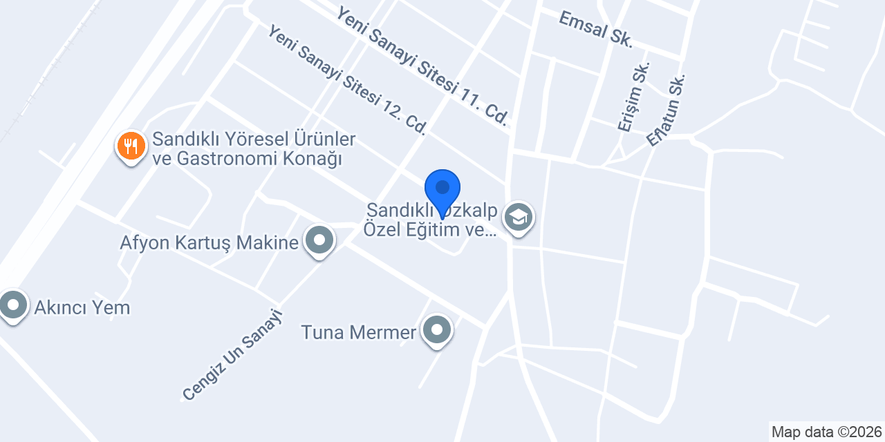 Sandıklı Mesleki Eğitim Merkezi konumu