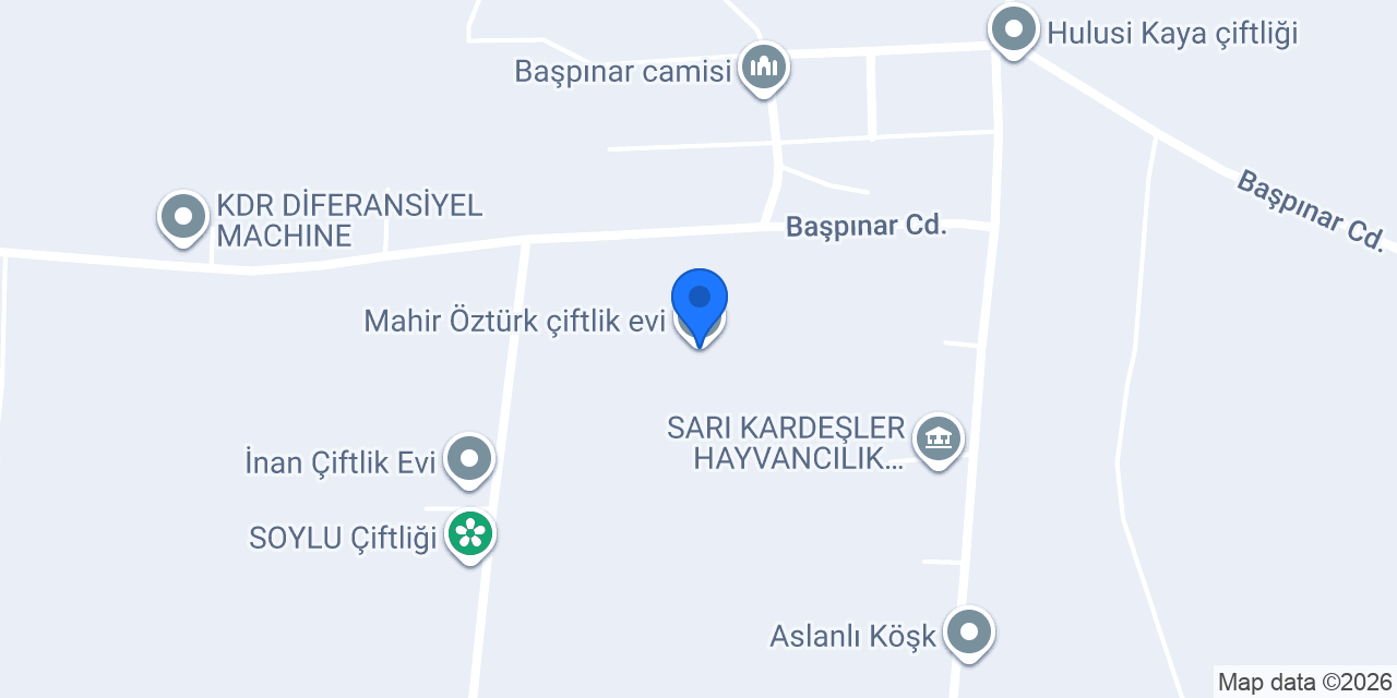 Mahir Öztürk çiftlik evi konumu