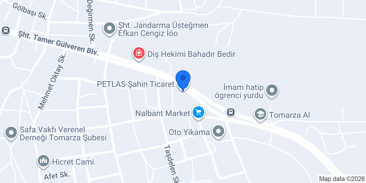 PETLAS-Şahin Ticaret konumu