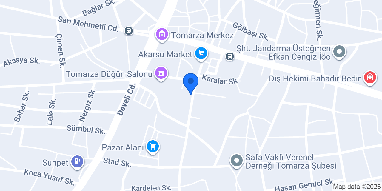 Tomarza taksi konumu