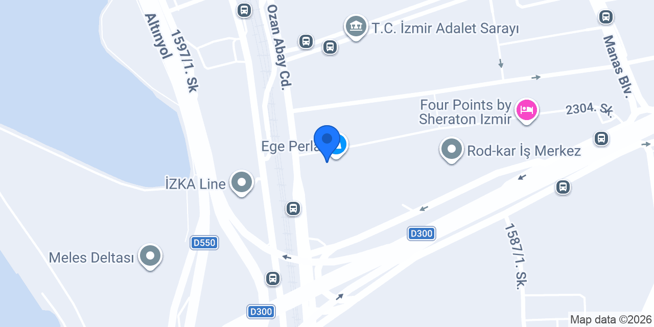 ebebek İzmir Ege Perla AVM konumu