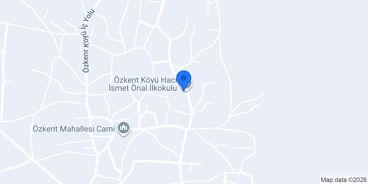 Özkent Köyü Hacı İsmet Önal İlkokulu konumu