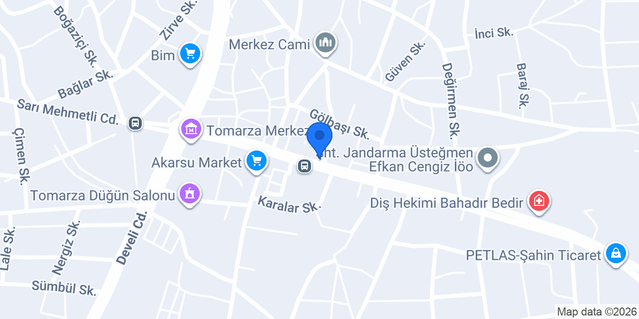 Halkbank Tomarza Şubesi konumu