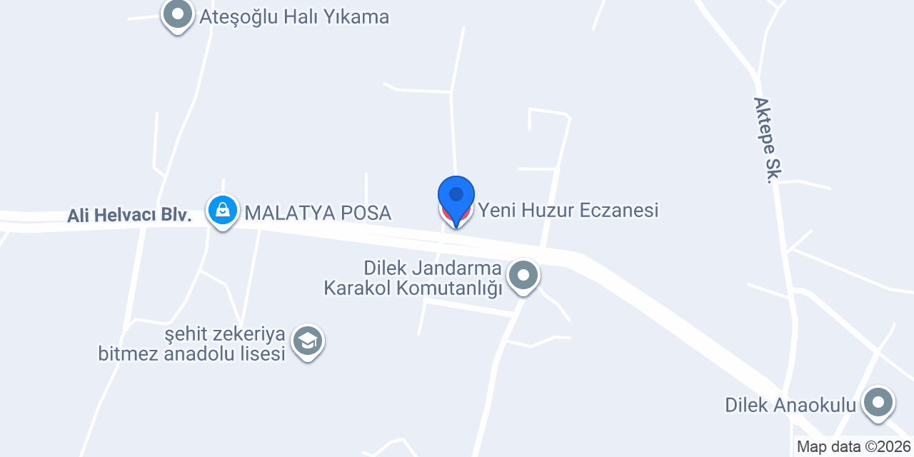 Yeni Huzur Eczanesi konumu