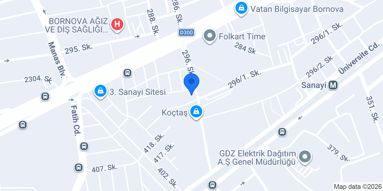 Batı Lastik A.Ş - Bornova Şube konumu