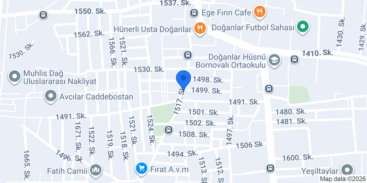 Bornova pilavcısı(doğanlar) konumu