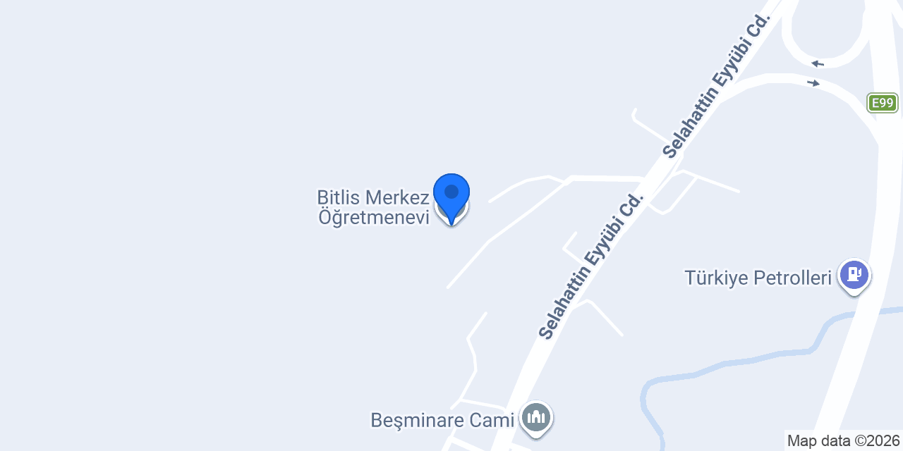 Bitlis Merkez Öğretmenevi konumu