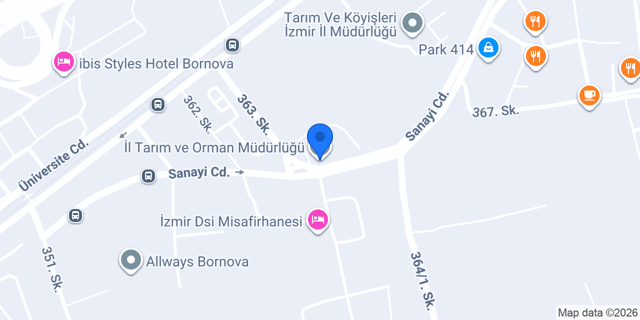 İl Tarım ve Orman Müdürlüğü konumu
