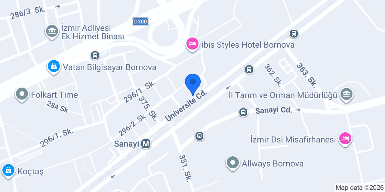 Bornova Protestan Kilisesi konumu
