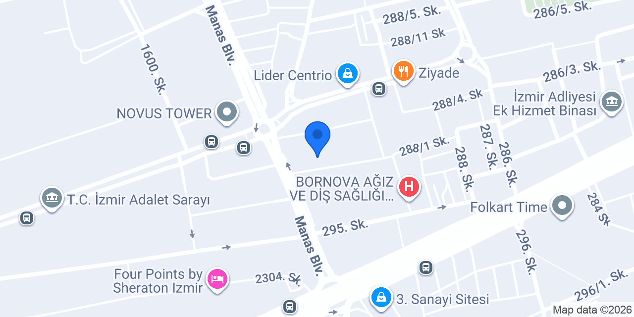 İzmir Ozon Klinik - Dr. Aslıhan İnce konumu