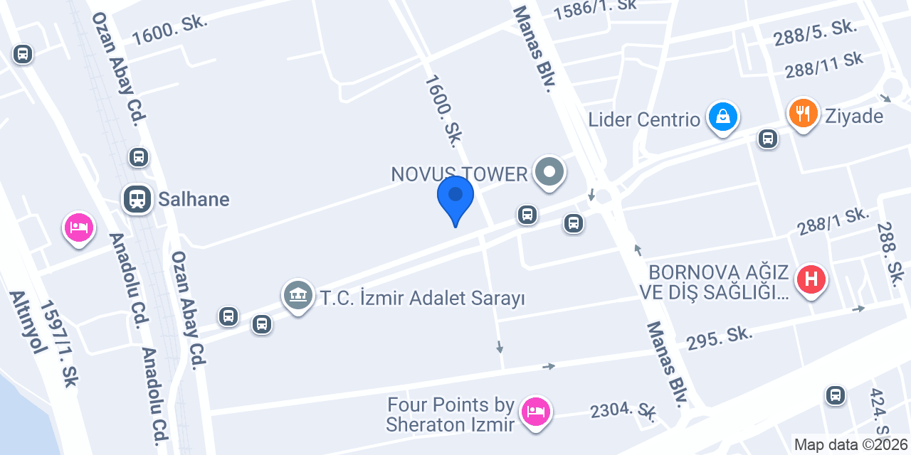 Türkiye Finans İzmir Ticari Şubesi konumu