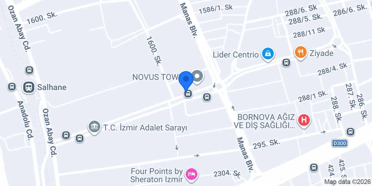 Şekerbank Bornova Şubesi konumu