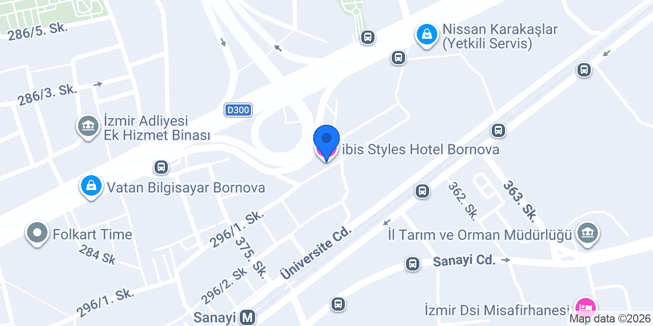 ibis Styles Hotel Bornova konumu