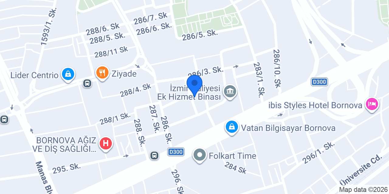 DBD Hotel Bayraklı konumu