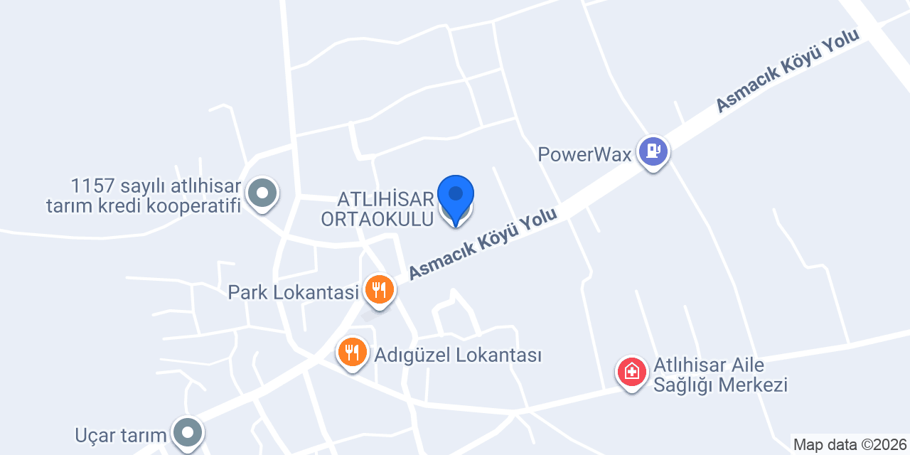 ATLIHİSAR ORTAOKULU konumu