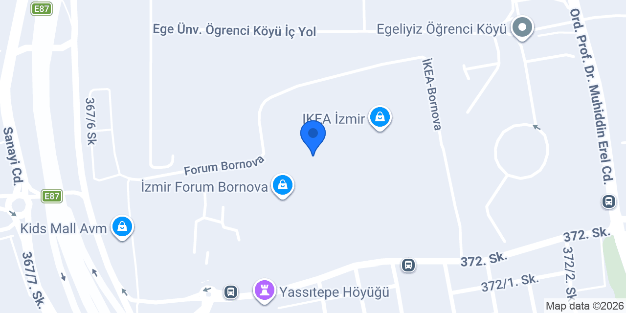 Dry Center Forum Bornova konumu