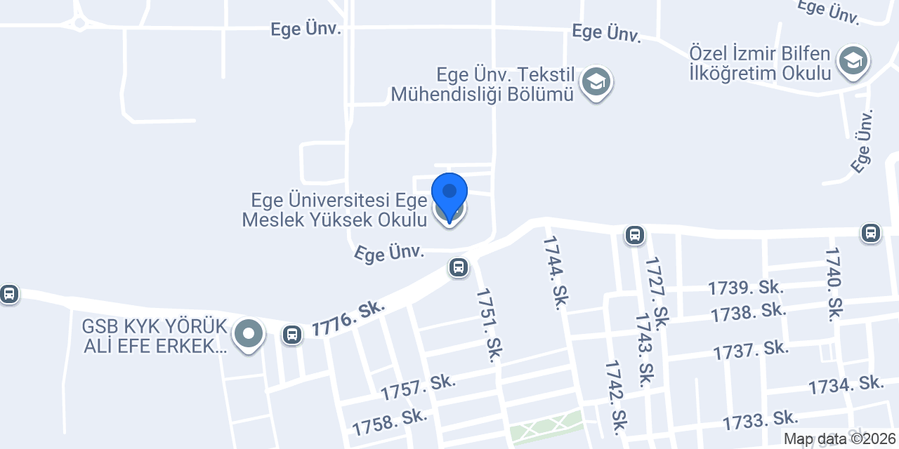Ege Üniversitesi Ege Meslek Yüksek Okulu konumu