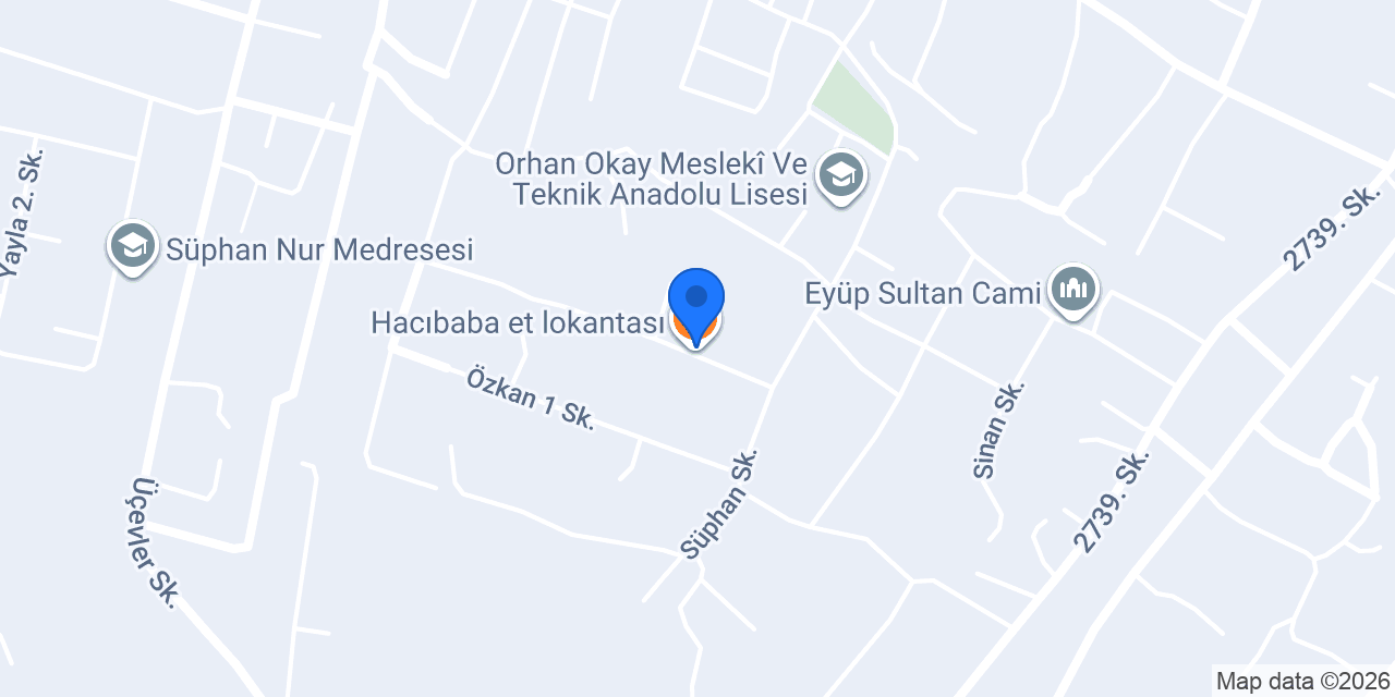 Hacıbaba et lokantası konumu