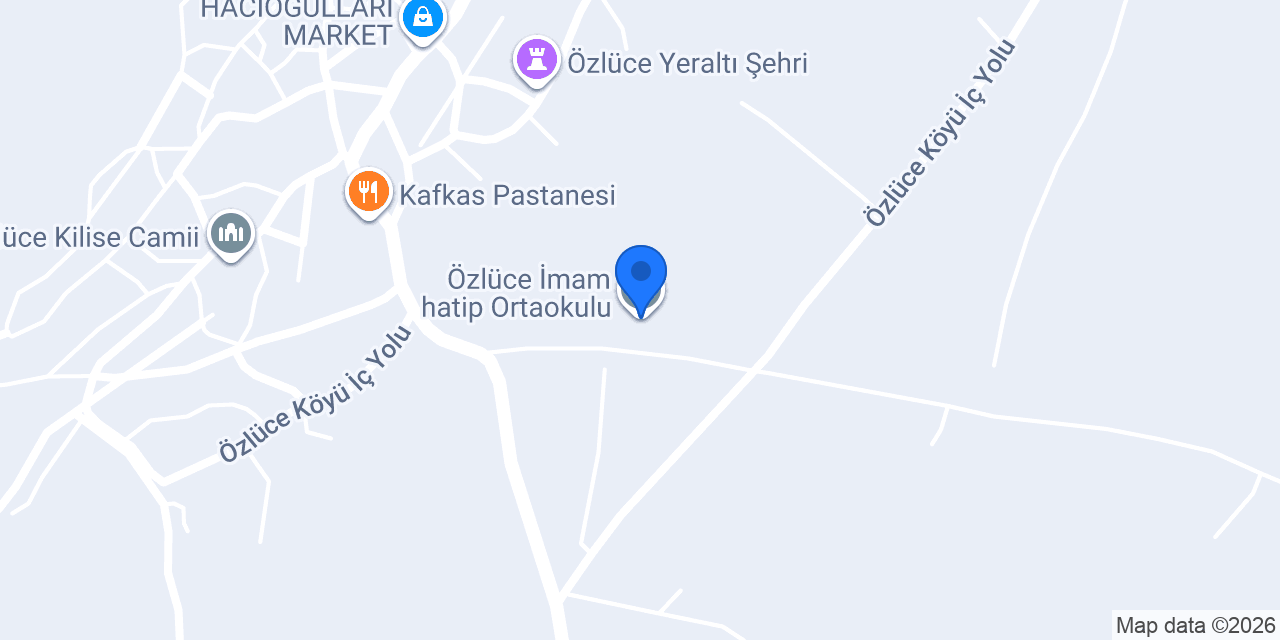 Özlüce İmam hatip Ortaokulu konumu